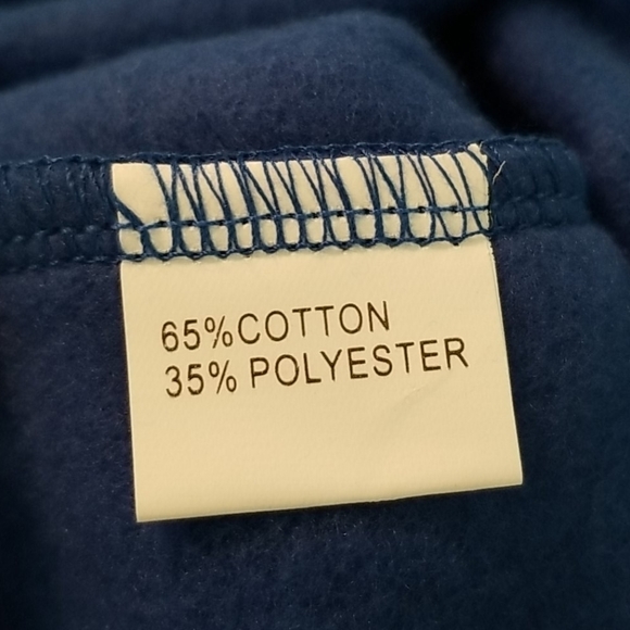 Blue cropped oversized hoodie sweatshirt - Picture 7 of 9